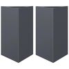 vidaXL Fioriere 2 pz Antracite Triangolari 50x43x75 cm in Acciaio
