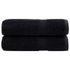 vidaXL Asciugamani da bagno Premium SOLUND 2 pz Nero 100x150 cm 600 g/m&sup2;