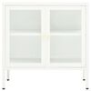 vidaXL Credenza Bianca 70x35x70 cm in Acciaio e Vetro