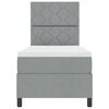 vidaXL Letto a molle con materasso Grigio chiaro 80 x 200 cm Tessuto