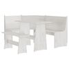 vidaXL Set da Pranzo 3 pz REINE Bianco in Legno Massello di Pino