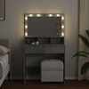 vidaXL Toeletta con LED Grigio Cemento 80x41x134,5 cm