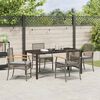vidaXL Set da Pranzo per Giardino 5 pcs Grigio polyrattan