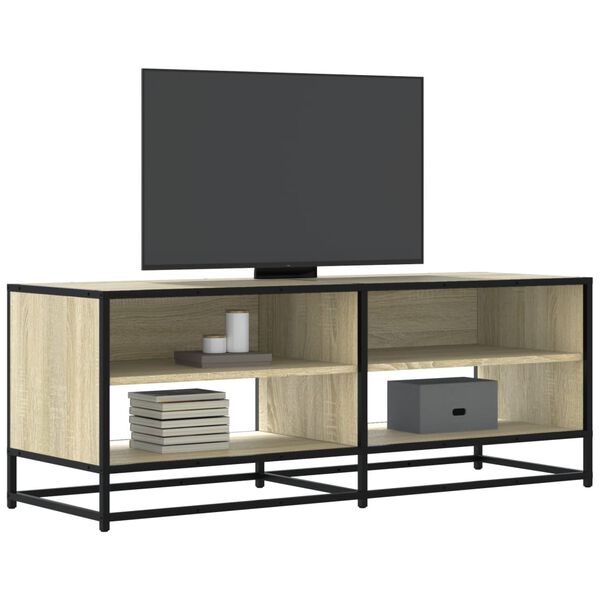 vidaXL Mobile TV Rovere Sonoma 120,5x40x46cm Legno Multistrato Metallo