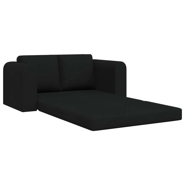 vidaXL Divano letto 60cm Nero Tessuto
