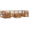 vidaXL Set divani 8 pcs Naturale Legno di Acacia Massello