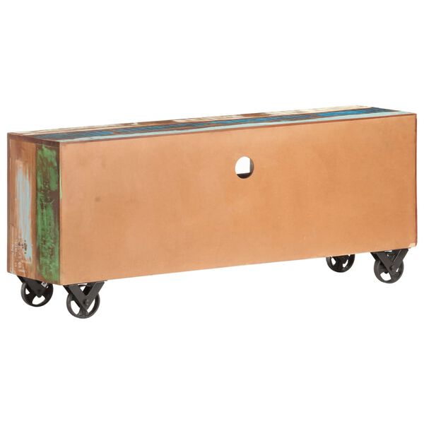 vidaXL Mobile Porta TV 120x30x50 cm in Legno Massello di Recupero