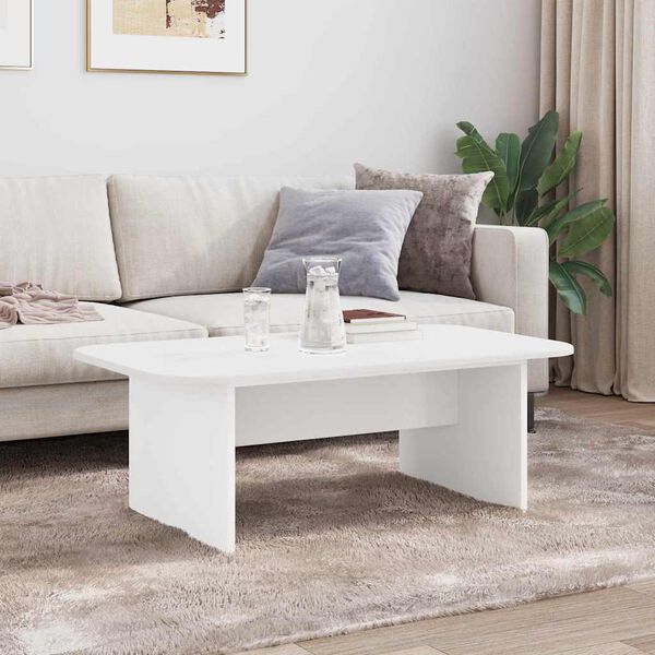 vidaXL Tavolino da salotto Bianco 93 x 53 x 33 cm Legno multistrato