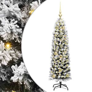 vidaXL Albero di Natale artificiale con 150 LED Verde 150 cm