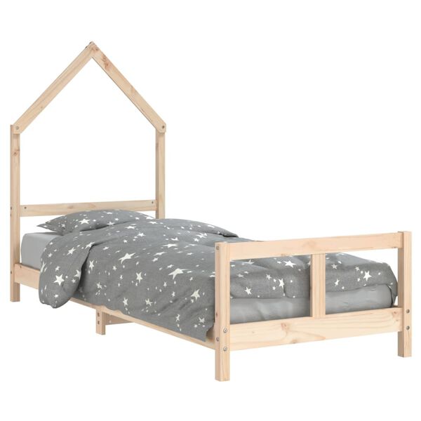 vidaXL Giroletto per Bambini 80x200 cm in Legno Massello di Pino