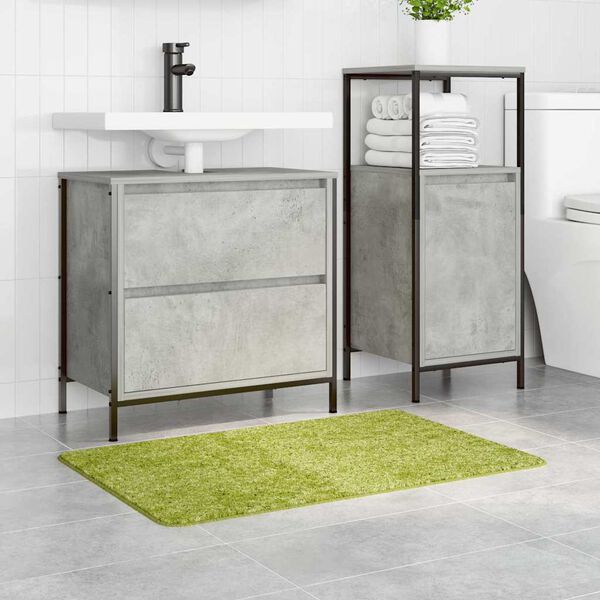 vidaXL Tappetino da bagno antiscivolo Verde 60 x 90 cm PP