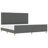 vidaXL Struttura del letto Grigio scuro 200 x 200 cm Tessuto