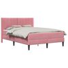 vidaXL Struttura letto con materasso Rosa 120 x 200 cm Velluto
