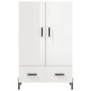 vidaXL Credenza Bianco Lucido 69,5x31x115 cm in Legno Multistrato