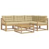 vidaXL Set di divani da esterno 5 pcs Bianco e Beige 79 x 79 x 37 cm