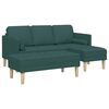 vidaXL Set di divani 2 pcs Verde Scuro 173 x 131 x 67 cm Tessuto