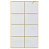 vidaXL Parete Doccia Walk-in Oro 115 x 195 cm vetro temperato