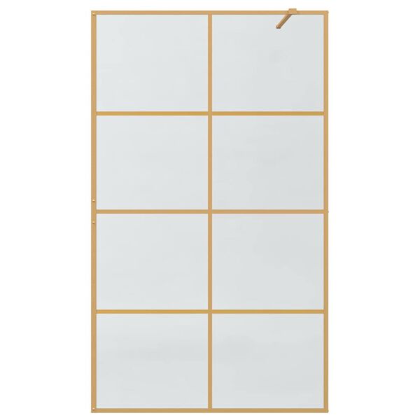 vidaXL Parete Doccia Walk-in Oro 115 x 195 cm vetro temperato