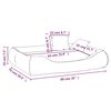 vidaXL Cuccia per Cani con Cuscini Grigio 89x75x19 cm Tessuto Oxford