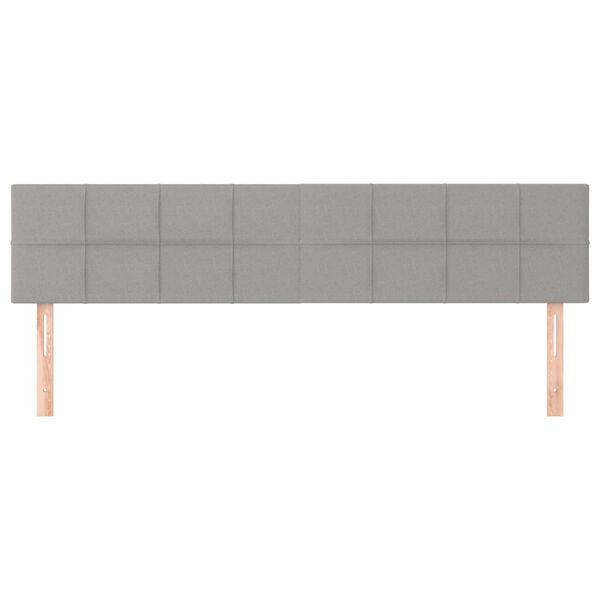 vidaXL Testiera Grigio Chiaro 180x5x78/88 cm in Tessuto
