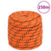 vidaXL Corda per barca Arancione 16 mm 250 m in Polipropilene