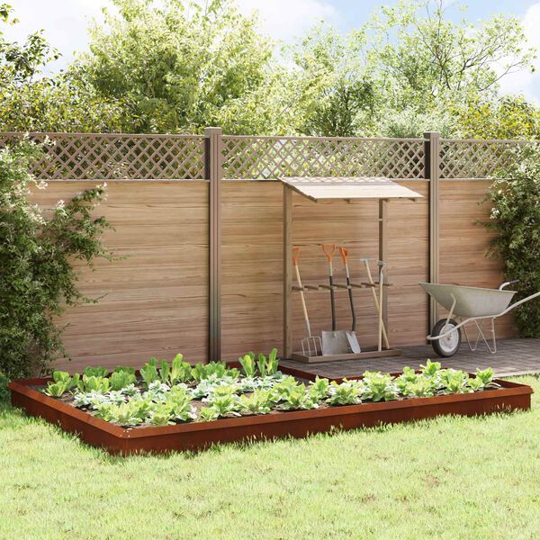 vidaXL Recinzioni per lumache 16 pcs Ruggine