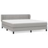 vidaXL Giroletto a Molle con Materasso Grigio Chiaro180x200 cm Tessuto