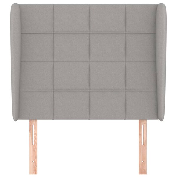 vidaXL Testiera ad Orecchio Grigio Chiaro 83x23x118/128 cm in Tessuto