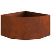 vidaXL Vaso d'angolo Ruggine 60 x 60 x 35 cm acciaio corten