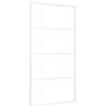 vidaXL Porta Scorrevole in Vetro ESG e Alluminio 102,5x205 cm Bianca