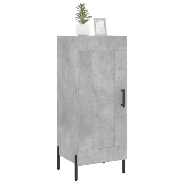 vidaXL Credenza Grigio Cemento 34,5x34x90 cm in Legno Multistrato