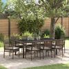 vidaXL Set da Pranzo per Giardino 9 pcs Marrone polyrattan