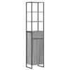 vidaXL Mobile da Bagno Grigio Sonoma 40 x 30 x 180 cm