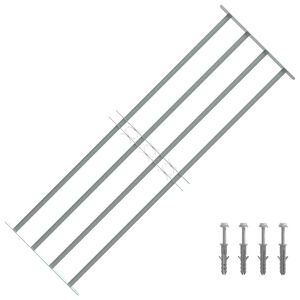 vidaXL Grate per Finestre Regolabili 4 Barre Trasversali 1000-1500 mm