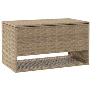 vidaXL Scatola per Cuscini da Esterno Beige 100x55x55,5 cm Polyrattan