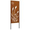 vidaXL Schermo per privacy in giardino Traforo Ruggine 50 x 140 cm