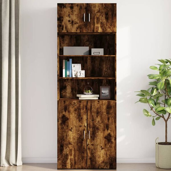 vidaXL Mobile a Parete Rovere Fumo 80x42,5x40 cm in Legno Multistrato