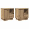 vidaXL Armadio da Notte 2 pz Rovere artigianale 50 x 34,5 x 50 cm.