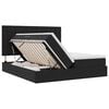 vidaXL Letto con Contenitore con materasso Nero 200 x 200 cm Velluto