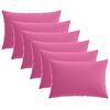 vidaXL Federa 6 pcs HEERLEN Rosa 50 x 70 cm Poliestere