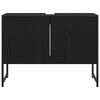 vidaXL Armadio per Lavabo da Bagno Rovere Nero 80 x 30 x 60 cm