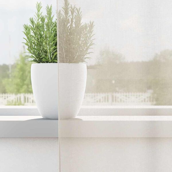 vidaXL Tende in Voile con Tasche per Aste 2 pz Crema