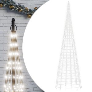 vidaXL Albero di Natale a LED su Asta 3000 LED Bianco Freddo 800 cm