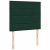 vidaXL Giroletto a Molle con Materasso Verde Scuro 120x200 cm Velluto