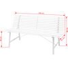vidaXl Panchina da Giardino 150 cm in Acciaio Bianca