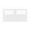 vidaXL Parete con Finestre per Gazebo 4x2 m Bianca