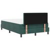 vidaXL Letto a Sorgente LED con led Verde Scuro 120 x 190 cm Velluto