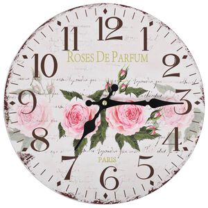 vidaXL Orologio da Parete Vintage Fiore 30 cm