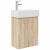 vidaXL Mobile bagno con rubinetto Rovere Sonoma 45,5 x 22,5 x 84 cm