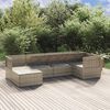 vidaXL Set Divani da Giardino 6 pz con Cuscini in Polyrattan Grigio
